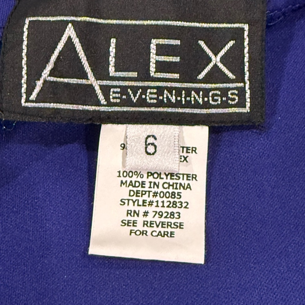 Alex Evenings Royal Blue Lace Midi Dress - Picture 5 of 5